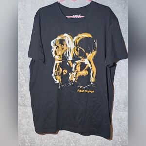 Abba Voyage Official T-shirt 2X XXL Color Black Gold London‎ International Music